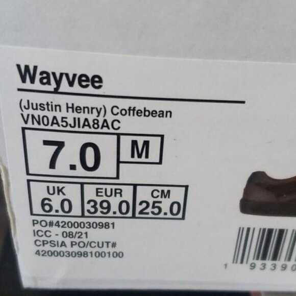 New Vans Mens Wayvee Justin Henry Brown Shoes Size 7 Skater Grunge Neutral - Picture 9 of 9